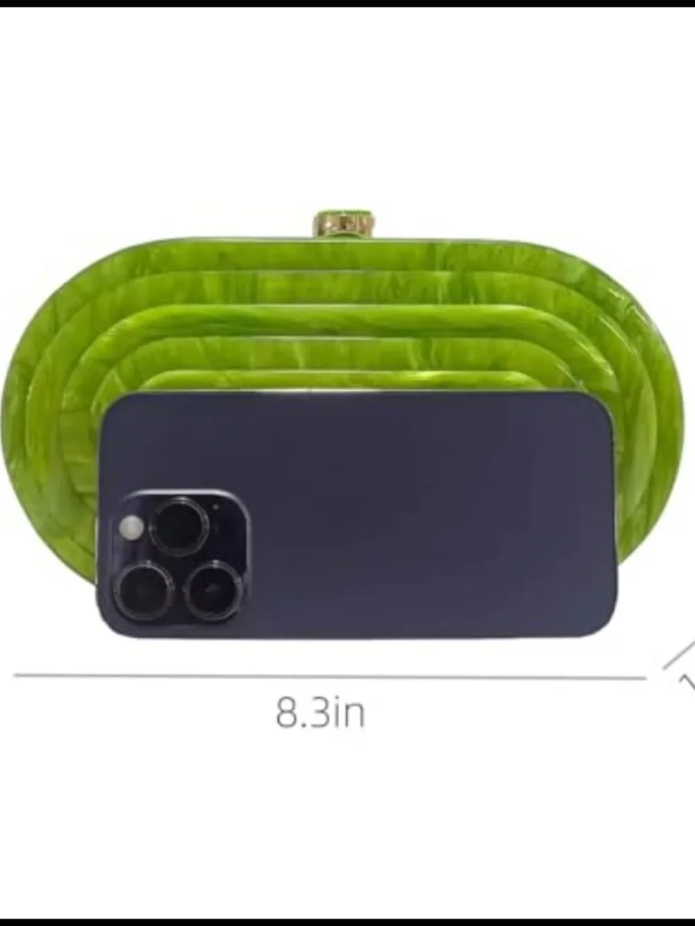 Acrylic Clutch Evening Bag Shell Shape Shoulder Crossbody Purse Handbag